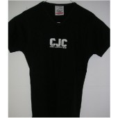 Girlie Shirt 'CJC' schwarz, Gr. S